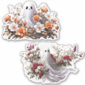 Geist und Blume Vinyl Stickers anpassen Aufkleber (Vorderseite)