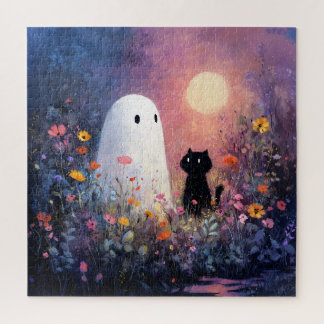 Geist und Katze in Moonlit Garden Puzzle