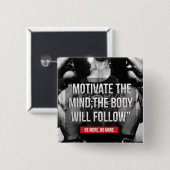 Geist und Körper - Workout Motivierend Button (Vorne & Hinten)