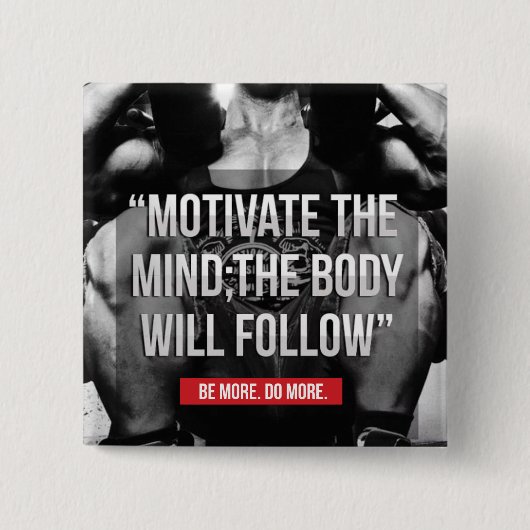 Geist und Körper - Workout Motivierend Button (Vorderseite)