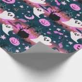 Geist und Kürbis Rosa und Blaues Muster Geschenkpapier (Ecke)