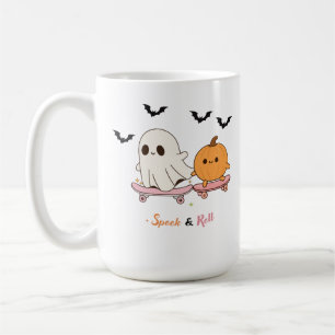 Geist-und-Kürbis-Skateboarding-Halloween-Tasse Kaffeetasse