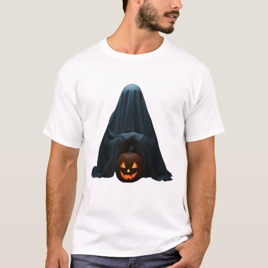 Geist und Kürbislaterne T-Shirt (Vorderseite)