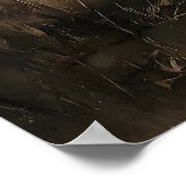 Geist und schwarze Katze am Lagerfeuer mit Marshma Poster (Ecke)