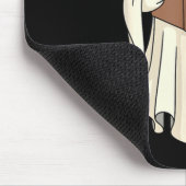 Geist und schwarze Katze lesen Halloween Mousepad (Ecke)