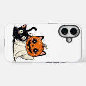 Geist und schwarze Katze mit Halloween-Masken Case-Mate iPhone Hülle (Rückseite (Horizontal))