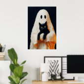 Geist und schwarze Katze Vintage Poster Gothic (Heimbüro)