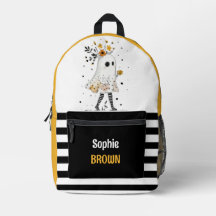 Geist und Sonnenblumen mit Streifenmuster mit Name