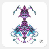 Geist v1.1 quadratischer aufkleber (Vorderseite)