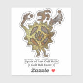 Geist verlassener Golfbälle Aufkleber (Blatt)