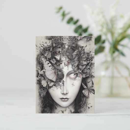 Geist voller Schmetterlinge Postkarte (Stehend Vorderseite)