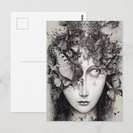 Geist voller Schmetterlinge Postkarte (Vorne/Hinten)