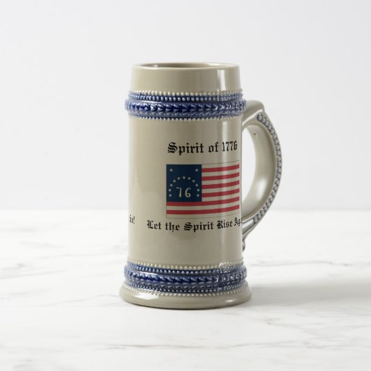 Geist von 1776 ersticken bierglas (VorderseiteRechts)