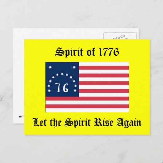 Geist von 1776 postkarte (Vorne/Hinten)