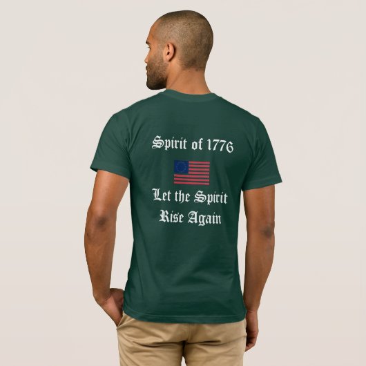 Geist von 1776 T-Shirt (Schwarz voll)