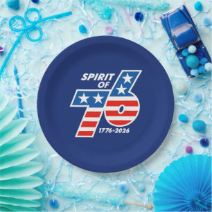 Geist von 76 - Amerikas 250. Geburtstag 1776-2026 Pappteller