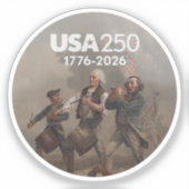 Geist von 76 - Amerikas 250. Geburtstag Aufkleber (Vorderseite)