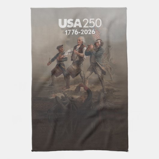 Geist von 76 - Amerikas 250. Geburtstag Geschirrtuch (Vertikal)