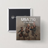 Geist von 76 - Amerikas 250. Jahrestag Button (Vorne & Hinten)