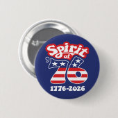 Geist von 76 - Groovy USA 250 - 1776-2026 Button (Vorne & Hinten)