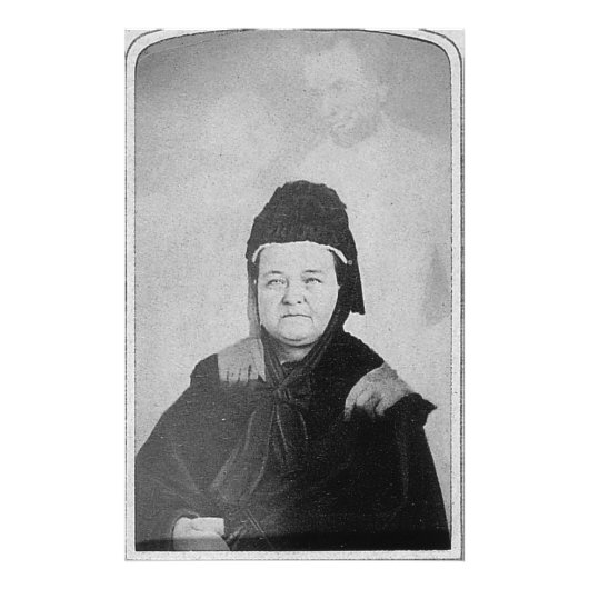 Geist von Abraham Lincoln mit Mary Lincoln 1869 Fotodruck (Vorne)