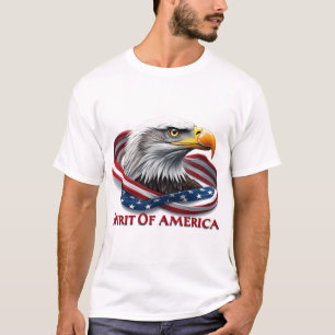 Geist von Amerika Amerikanische Flagge Patriotisch T-Shirt