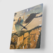 Geist, von Gary Poling Quadratische Wanduhr (Winkel)