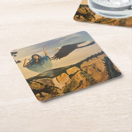 Geist, von Gary Poling Rechteckiger Pappuntersetzer (angewinkelt)