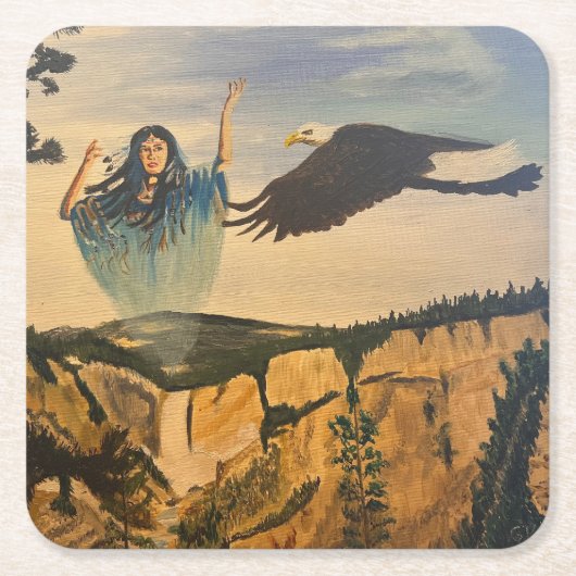 Geist, von Gary Poling Rechteckiger Pappuntersetzer (Vorderseite)