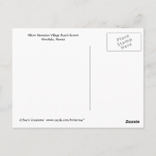 Geist von Hawaii Postkarte (Rückseite)