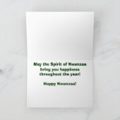 Geist von Kwanzaa Feiertagskarte (Innenseite)