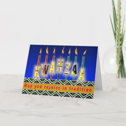 Geist von Kwanzaa Feiertagskarte (Vorderseite)