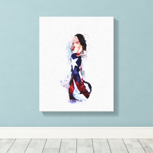 Geist von Puerto RIco Leinwanddruck (Insitu (Holzboden))