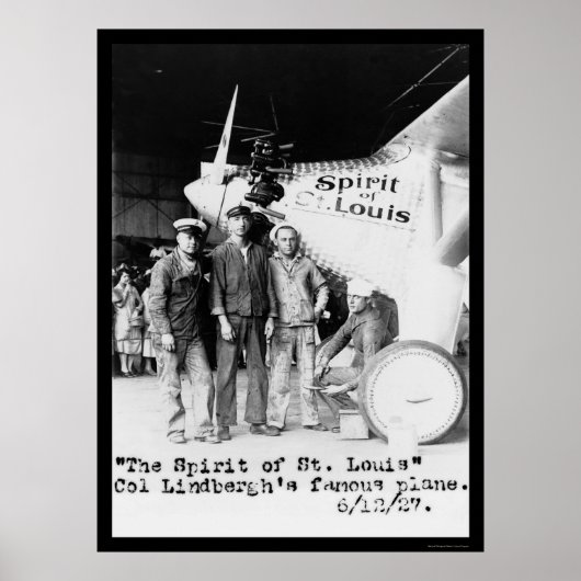 Geist von St. Louis Airplane 1927 Poster (Vorne)