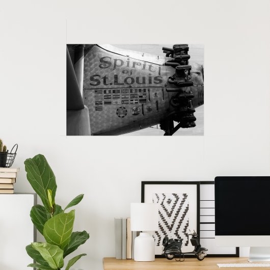 Geist von St. Louis B&W Poster (Heimbüro)