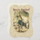 Geist von Weihnachten Gegenwart Scrooge Einladung (Vorne/Hinten)