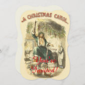 Geist von Weihnachten Gegenwart Scrooge Einladung (Vorne/Hinten)