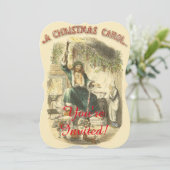 Geist von Weihnachten Gegenwart Scrooge Einladung (Stehend Vorderseite)