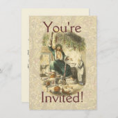 Geist von Weihnachten Gegenwart Scrooge Einladung (Vorne/Hinten)