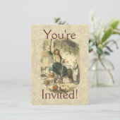 Geist von Weihnachten Gegenwart Scrooge Einladung (Stehend Vorderseite)