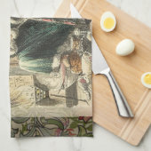 Geist von Weihnachten Gegenwart Scrooge Küchentuch (Viertel Falte)