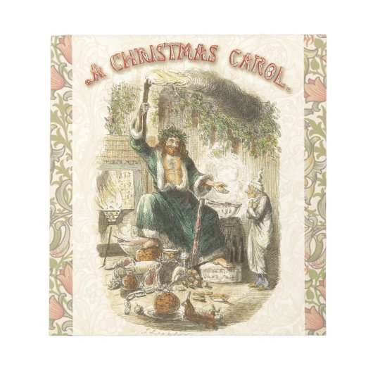 Geist von Weihnachten Gegenwart Scrooge Notizblock (Vorderseite)