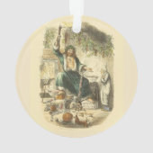 Geist von Weihnachten Gegenwart Scrooge Ornament (Rückseite)
