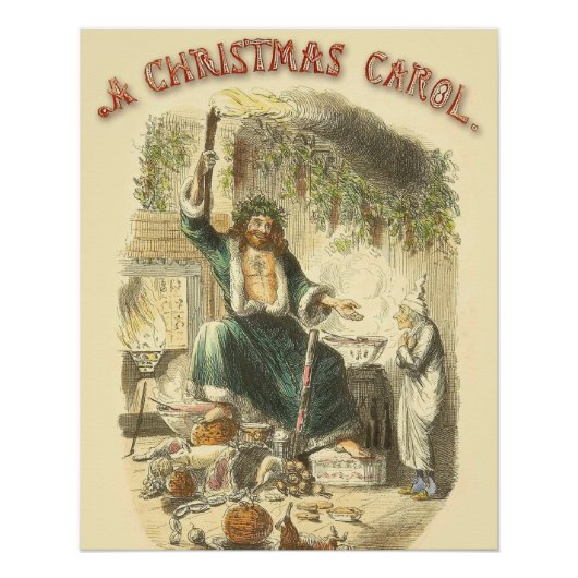 Geist von Weihnachten Gegenwart Scrooge Poster (Vorderseite)