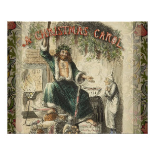 Geist von Weihnachten Gegenwart Scrooge Poster