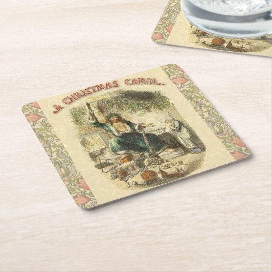 Geist von Weihnachten Gegenwart Scrooge Rechteckiger Pappuntersetzer (angewinkelt)