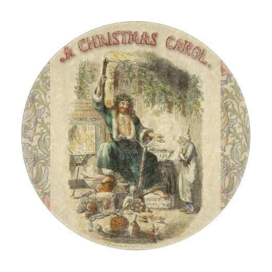 Geist von Weihnachten Gegenwart Scrooge Schneidebrett (Vorderseite)
