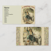 Geist von Weihnachten Gegenwart Scrooge Visitenkarte (Vorne/Hinten)