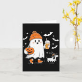 Geist wandernd Dackel Grusel Saison Halloween Karte (Gelbe Blume)