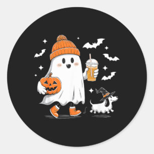 Geist wandernd Dackel Grusel Saison Halloween Runder Aufkleber